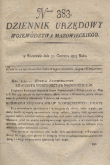 Dziennik Urzędowy Województwa Mazowieckiego. 1823, nr 383 (30 czerwca) + dod.