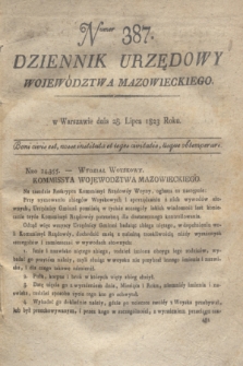 Dziennik Urzędowy Województwa Mazowieckiego. 1823, nr 387 (28 lipca) + dod.