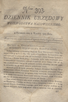 Dziennik Urzędowy Województwa Mazowieckiego. 1823, nr 393 (8 września) + dod.