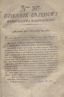 Dziennik Urzędowy Województwa Mazowieckiego. 1823, nr 397 (6 października) + dod.