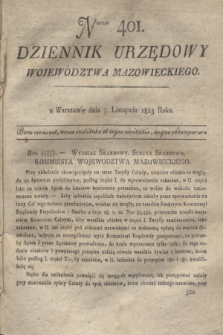 Dziennik Urzędowy Województwa Mazowieckiego. 1823, nr 401 (3 listopada) + dod.