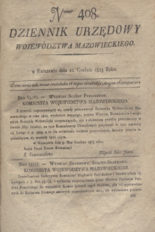 Dziennik Urzędowy Województwa Mazowieckiego. 1823, nr 408 (22 grudnia) + dod.