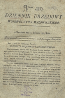 Dziennik Urzędowy Województwa Mazowieckiego. 1824, nr 410 (5 stycznia) + dod.