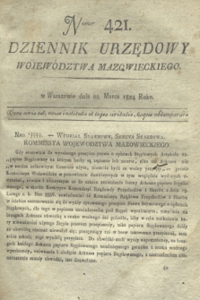 Dziennik Urzędowy Województwa Mazowieckiego. 1824, nr 421 (22 marca) + dod.