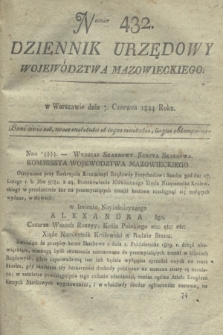 Dziennik Urzędowy Województwa Mazowieckiego. 1824, nr 432 (7 czerwca) + dod.