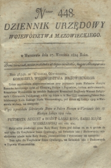 Dziennik Urzędowy Województwa Mazowieckiego. 1824, nr 448 (27 września) + dod.