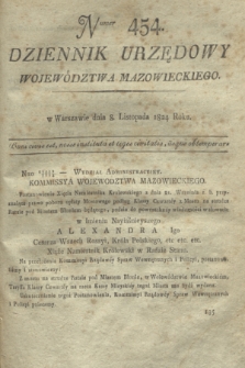 Dziennik Urzędowy Województwa Mazowieckiego. 1824, nr 454 (8 listopada) + dod.