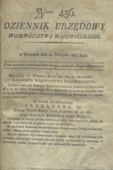 Dziennik Urzędowy Województwa Mazowieckiego. 1824, nr 456 (22 listopada) + dod.