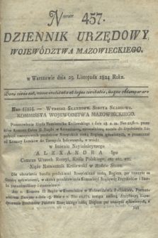 Dziennik Urzędowy Województwa Mazowieckiego. 1824, nr 457 (29 listopada) + dod.
