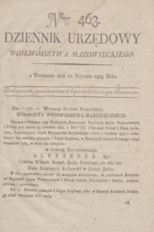 Dziennik Urzędowy Województwa Mazowieckiego. 1825, nr 463 (10 stycznia) + dod.