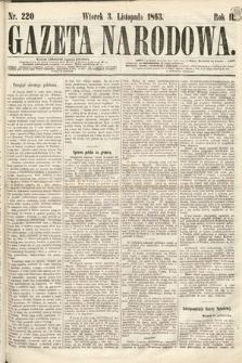Gazeta Narodowa. 1863, nr 220