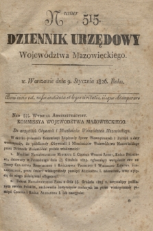 Dziennik Urzędowy Województwa Mazowieckiego. 1826, nr 515 (9 stycznia) + dod.