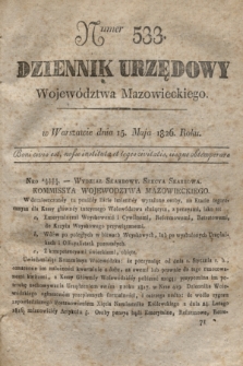 Dziennik Urzędowy Województwa Mazowieckiego. 1826, nr 533 (15 maja) + dod.