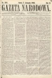 Gazeta Narodowa. 1863, nr 224