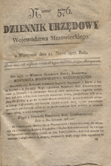 Dziennik Urzędowy Województwa Mazowieckiego. 1827, nr 576 (12 marca) + dod.