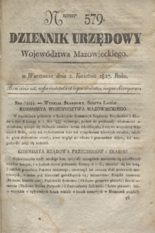 Dziennik Urzędowy Województwa Mazowieckiego. 1827, nr 579 (2 kwietnia) + dod.