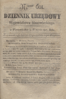 Dziennik Urzędowy Województwa Mazowieckiego. 1827, nr 601 (3 września) + dod.