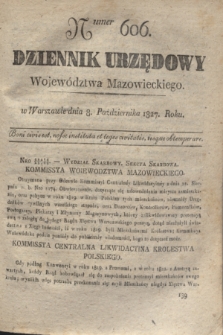 Dziennik Urzędowy Województwa Mazowieckiego. 1827, nr 606 (8 października) + dod.