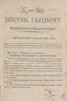 Dziennik Urzędowy Województwa Mazowieckiego. 1828, nr 619 (7 stycznia) + dod.