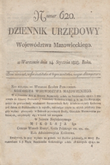 Dziennik Urzędowy Województwa Mazowieckiego. 1828, nr 620 (14 stycznia) + dod.