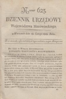 Dziennik Urzędowy Województwa Mazowieckiego. 1828, nr 625 (18 lutego) + dod.