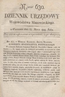 Dziennik Urzędowy Województwa Mazowieckiego. 1828, nr 630 (23 marca) + dod.