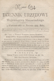 Dziennik Urzędowy Województwa Mazowieckiego. 1828, nr 634 (21 kwietnia) + dod.
