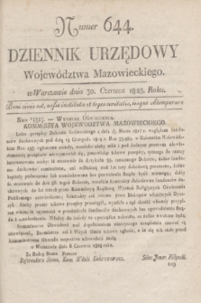 Dziennik Urzędowy Województwa Mazowieckiego. 1828, nr 644 (30 czerwca) + dod.