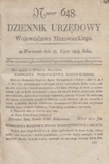 Dziennik Urzędowy Województwa Mazowieckiego. 1828, nr 648 (28 lipca) + dod.