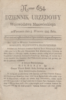 Dziennik Urzędowy Województwa Mazowieckiego. 1828, nr 654 (8 września) + dod.