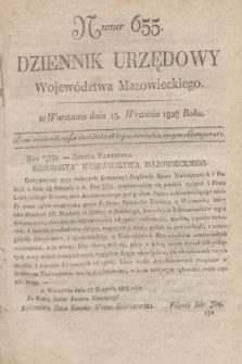 Dziennik Urzędowy Województwa Mazowieckiego. 1828, nr 655 (15 września) + dod.