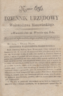 Dziennik Urzędowy Województwa Mazowieckiego. 1828, nr 656 (22 września) + dod.