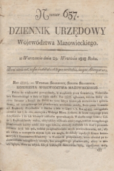 Dziennik Urzędowy Województwa Mazowieckiego. 1828, nr 657 (29 września) + dod.