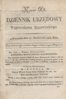 Dziennik Urzędowy Województwa Mazowieckiego. 1828, nr 661 (27 października) + dod.
