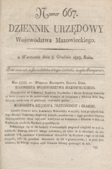 Dziennik Urzędowy Województwa Mazowieckiego. 1828, nr 667 (8 grudnia) + dod.