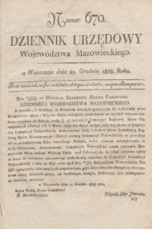 Dziennik Urzędowy Województwa Mazowieckiego. 1828, nr 670 (29 grudnia) + dod.