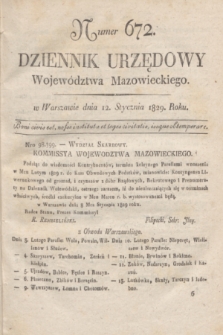 Dziennik Urzędowy Województwa Mazowieckiego. 1829, nr 672 (12 stycznia) + dod.