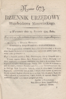 Dziennik Urzędowy Województwa Mazowieckiego. 1829, nr 673 (19 stycznia) + dod.