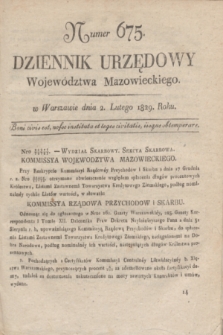 Dziennik Urzędowy Województwa Mazowieckiego. 1829, nr 675 (2 lutego) + dod.