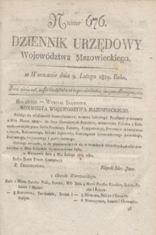 Dziennik Urzędowy Województwa Mazowieckiego. 1829, nr 676 (9 lutego) + dod.