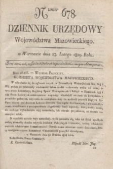 Dziennik Urzędowy Województwa Mazowieckiego. 1829, nr 678 (23 lutego) + dod.