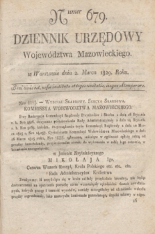 Dziennik Urzędowy Województwa Mazowieckiego. 1829, nr 679 (2 marca) + dod.