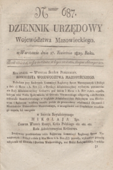 Dziennik Urzędowy Województwa Mazowieckiego. 1829, nr 687 (27 kwietnia) + dod.