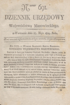 Dziennik Urzędowy Województwa Mazowieckiego. 1829, nr 691 (25 maja) + dod.
