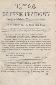 Dziennik Urzędowy Województwa Mazowieckiego. 1829, nr 698 (13 lipca) + dod.