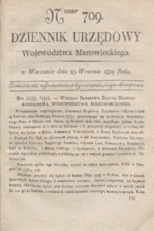 Dziennik Urzędowy Województwa Mazowieckiego. 1829, nr 709 (28 września) + dod.