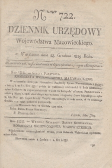 Dziennik Urzędowy Województwa Mazowieckiego. 1829, nr 722 (28 grudnia) + dod.