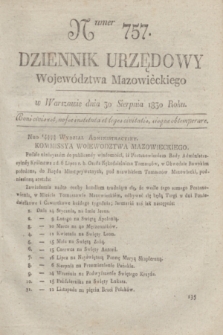 Dziennik Urzędowy Województwa Mazowieckiego. 1830, nr 757 (30 sierpnia) + dod.