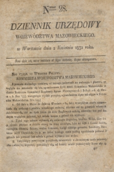 Dziennik Urzędowy Województwa Mazowieckiego. 1832, nr 28 (2 kwietnia) + dod.