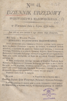 Dziennik Urzędowy Województwa Mazowieckiego. 1832, nr 41 (2 lipca) + dod.